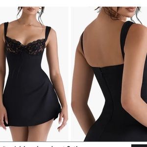 Adriana Lace Inset Satin
Minidress
HOUSE OF CB
